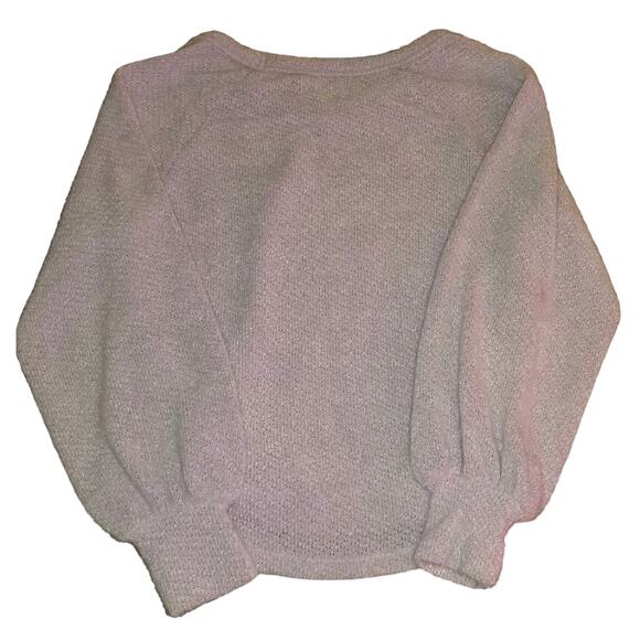 New Womens Soft & Fuzzy Lavender Hollister V-Neck Sweater Bell Sleeve SZ Small - Picture 4 of 5